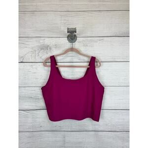 Old Navy Active Plus Size Fuchsia Powersoft Crop Bra Tank Size 3X